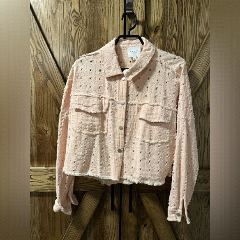Light pink textured jacket